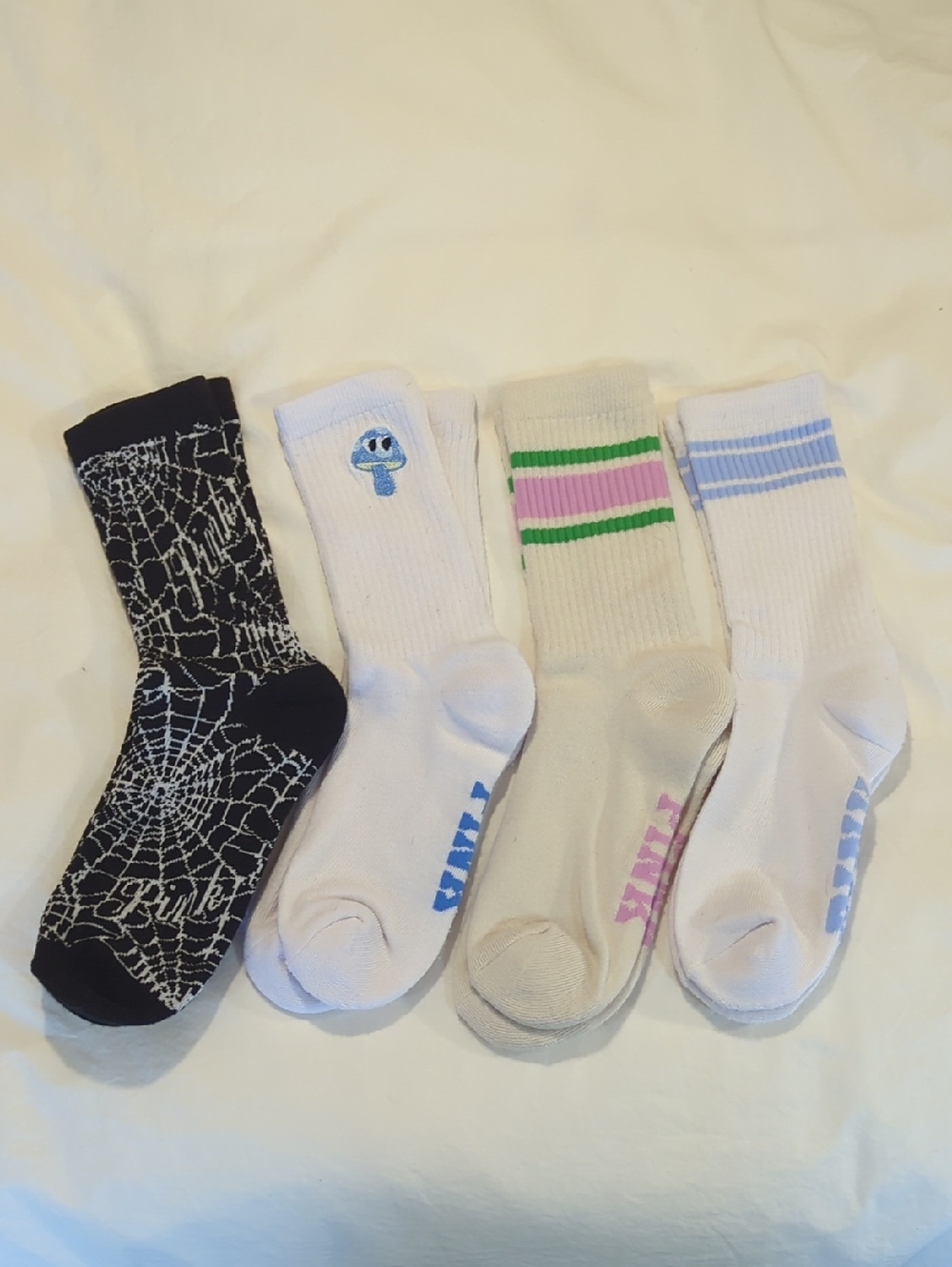 NWOT PINK Crew Socks